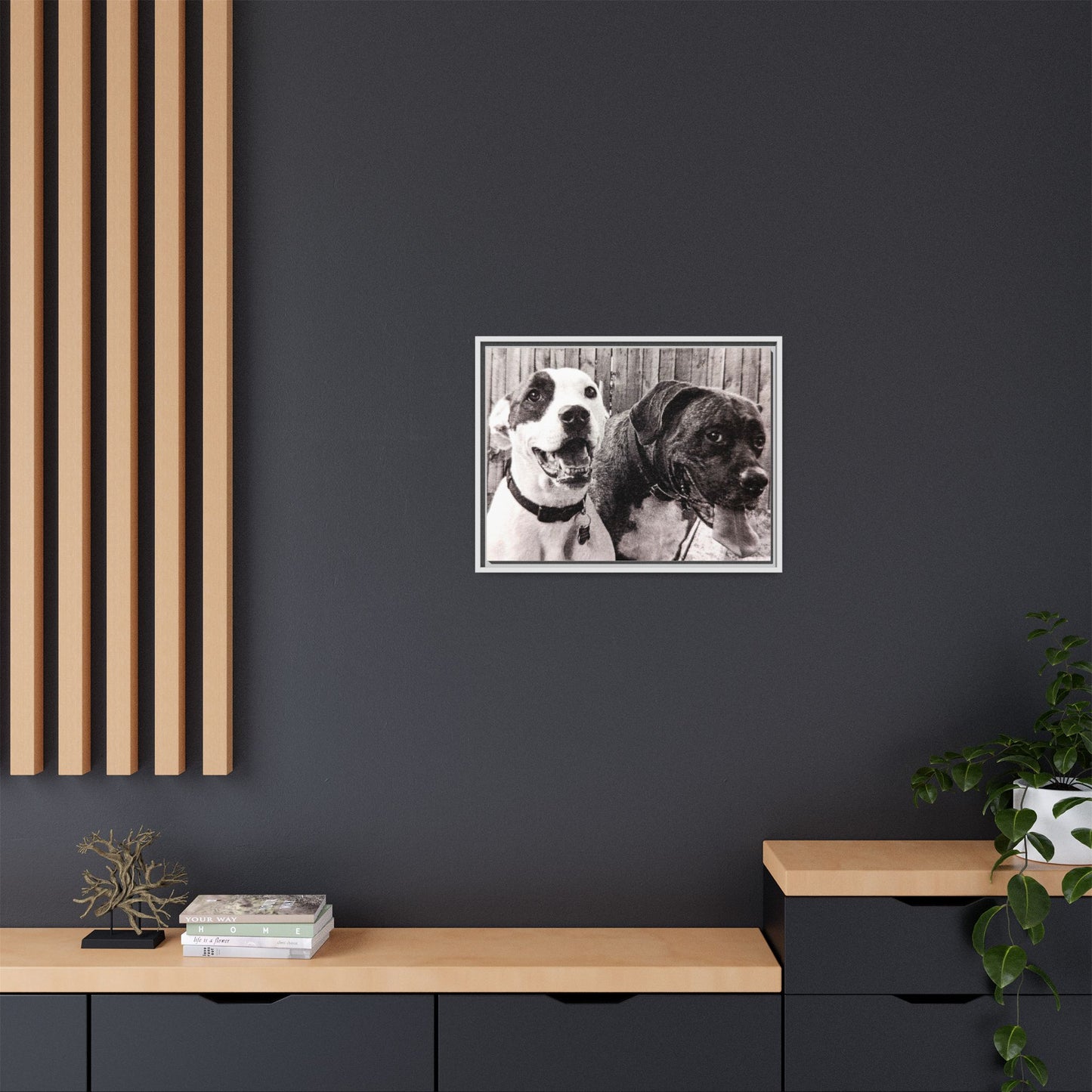 Framed Dog Portrait Canvas - Heartwarming Pet Artwork