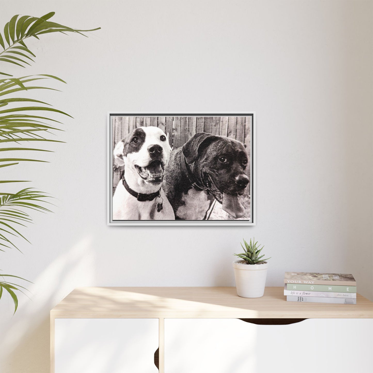 Framed Dog Portrait Canvas - Heartwarming Pet Artwork