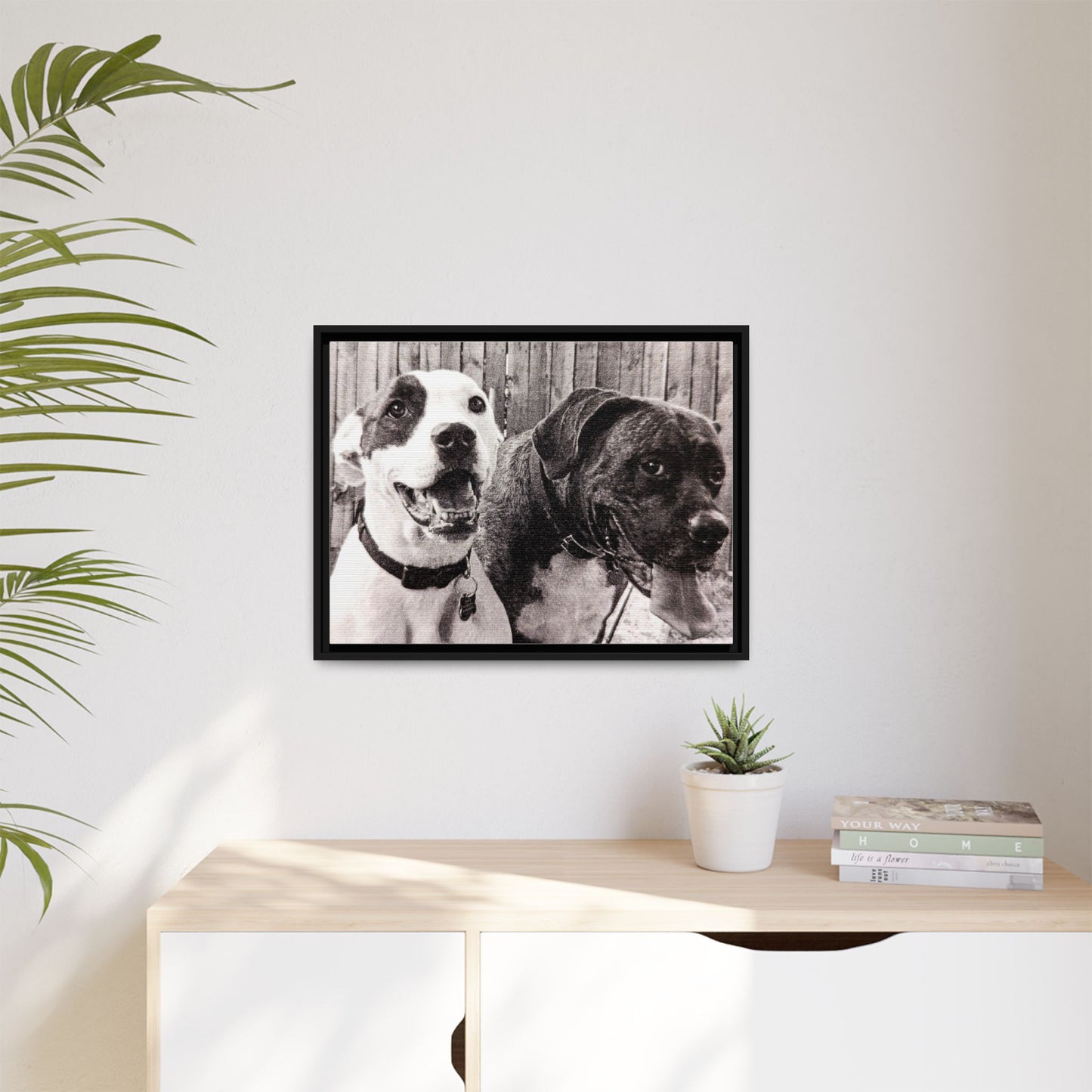 Framed Dog Portrait Canvas - Heartwarming Pet Artwork