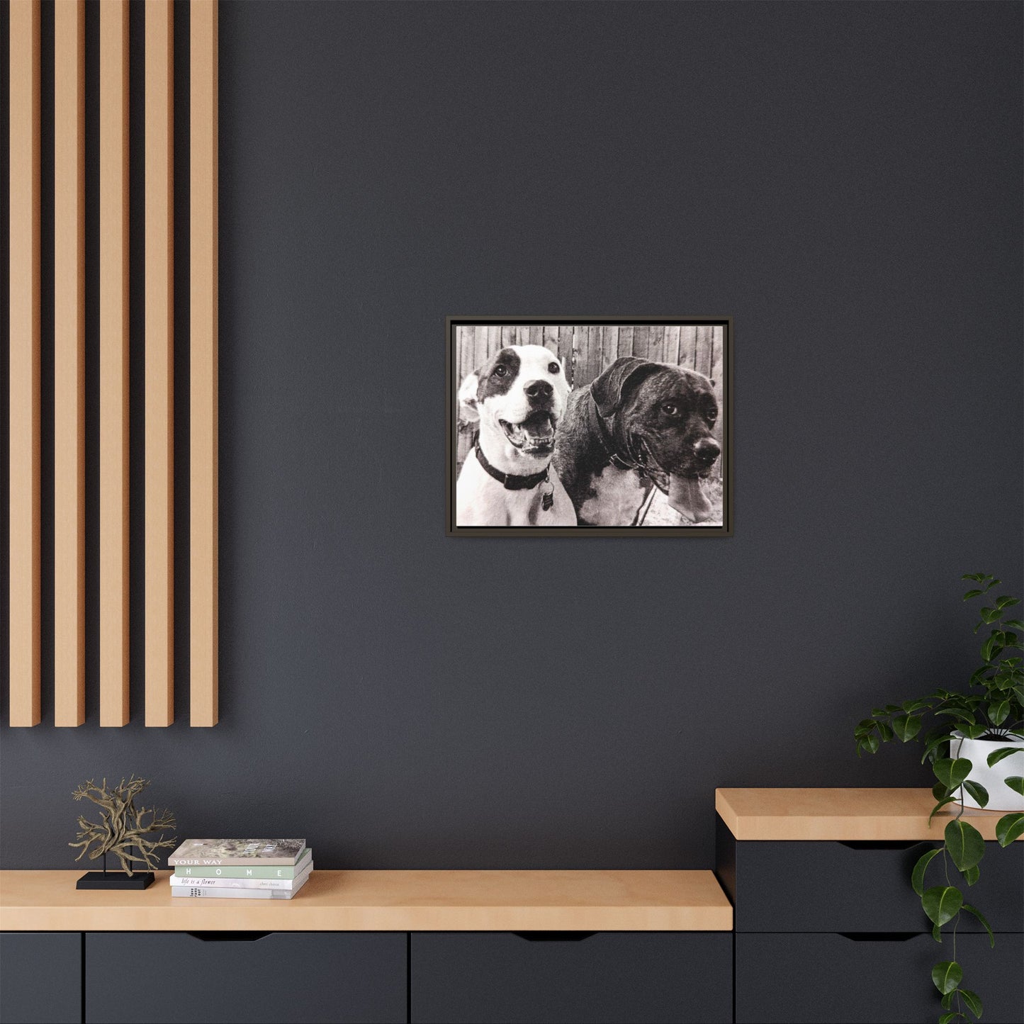 Framed Dog Portrait Canvas - Heartwarming Pet Artwork