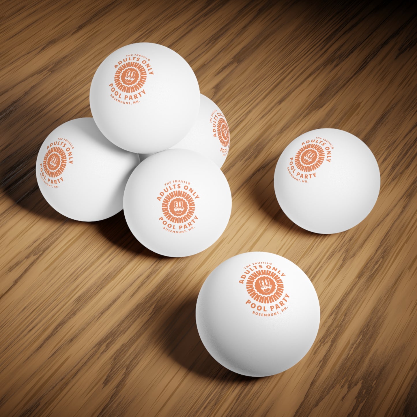 The Trujillo 3rd Annual Adult Only Pool Party - Ping Pong Balls, 6 pcs