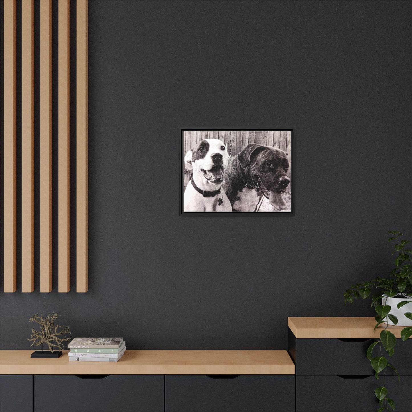 Framed Dog Portrait Canvas - Heartwarming Pet Artwork