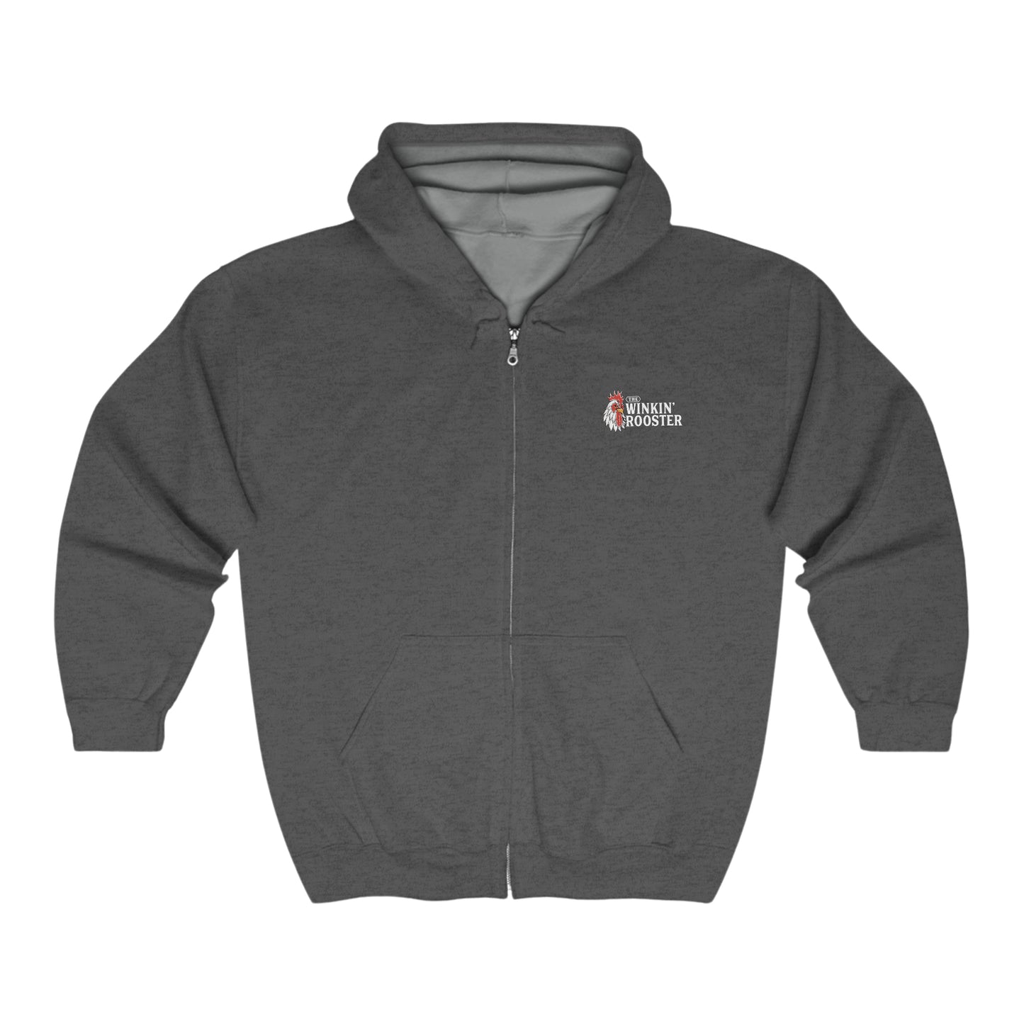 The Winkin' Rooster - Unisex Heavy Blend™ Full Zip Hooded Sweatshirt