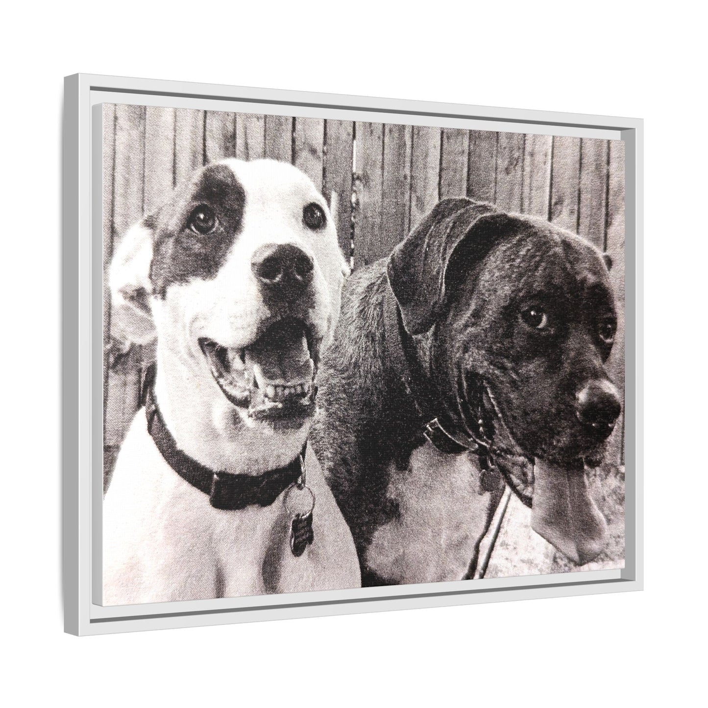 Framed Dog Portrait Canvas - Heartwarming Pet Artwork