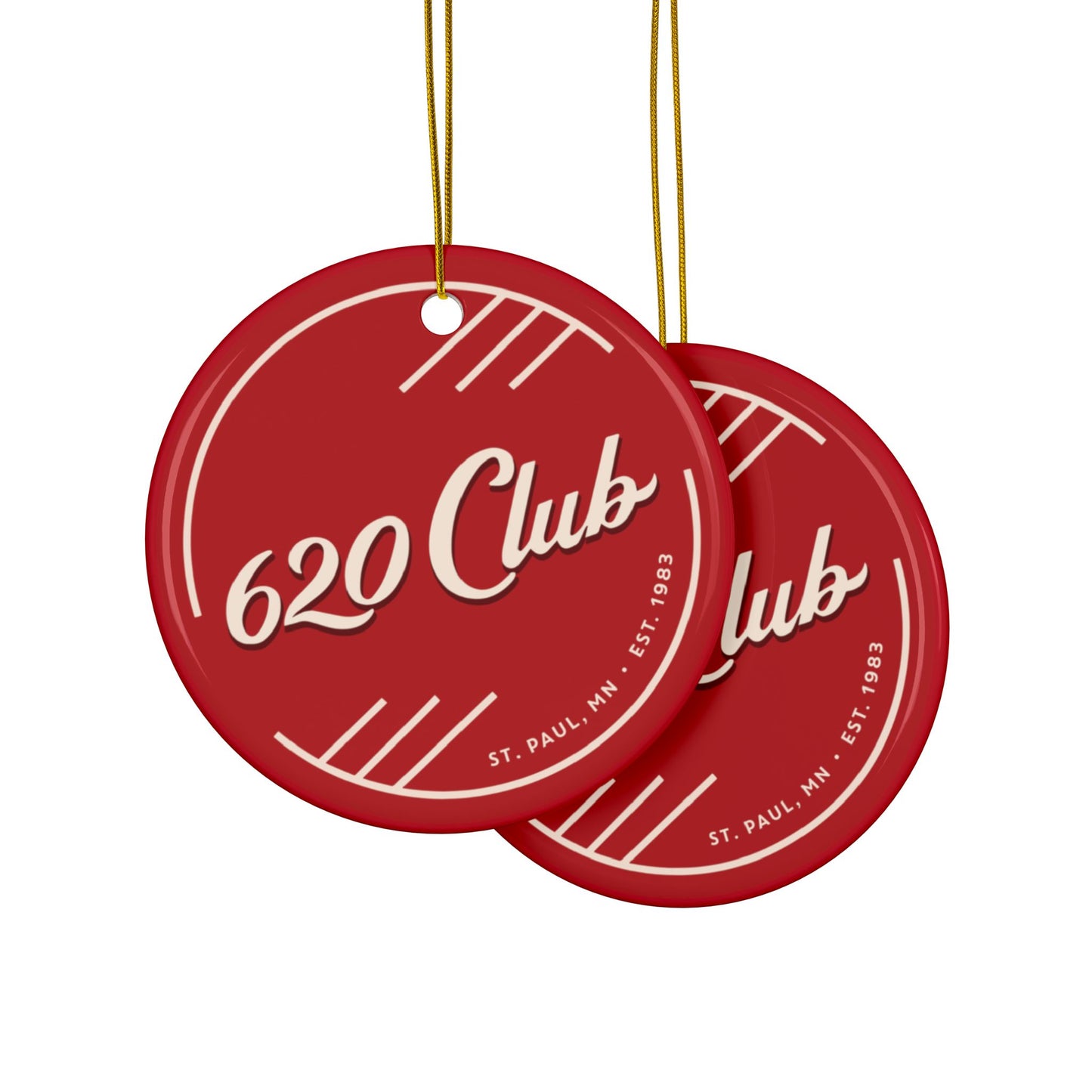 620 Club Ceramic Ornament — Round Double-Sided Holiday Decoration (St. Paul, MN)