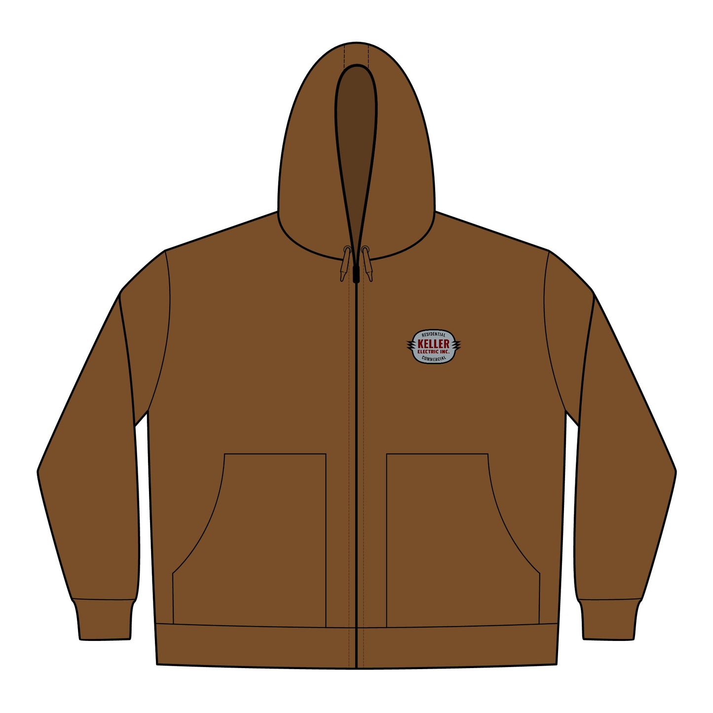 Keller Electric - Embroidered Work Hoodie – CornerStone Duck Cloth Zip-Up (Men's)