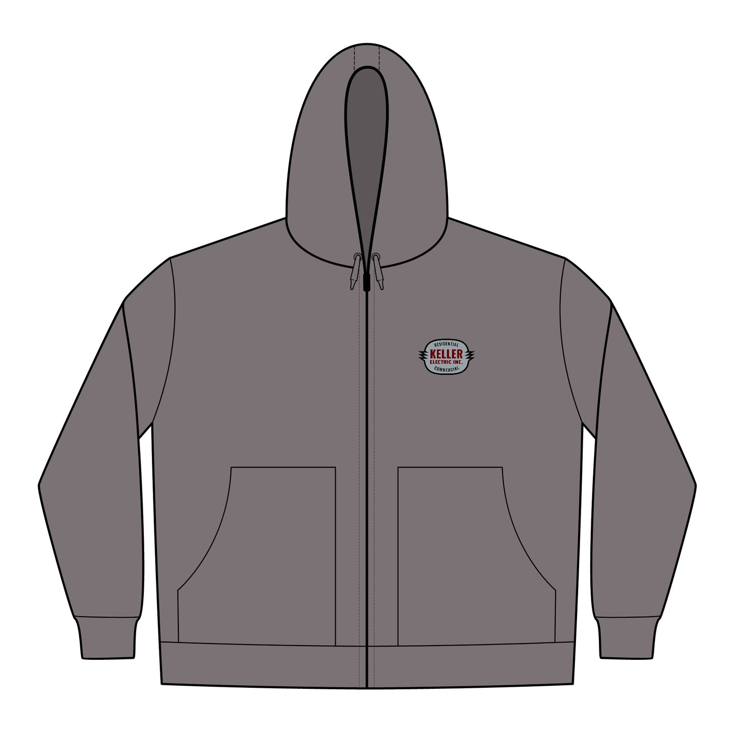 Keller Electric - Embroidered Work Hoodie – CornerStone Duck Cloth Zip-Up (Men's)