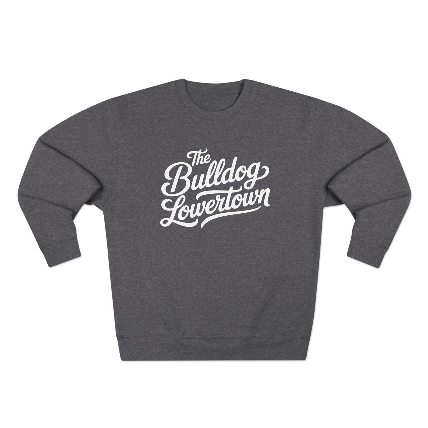 Bulldog Lowertown Crewneck Sweatshirt — Retro Script City Pride Pullover