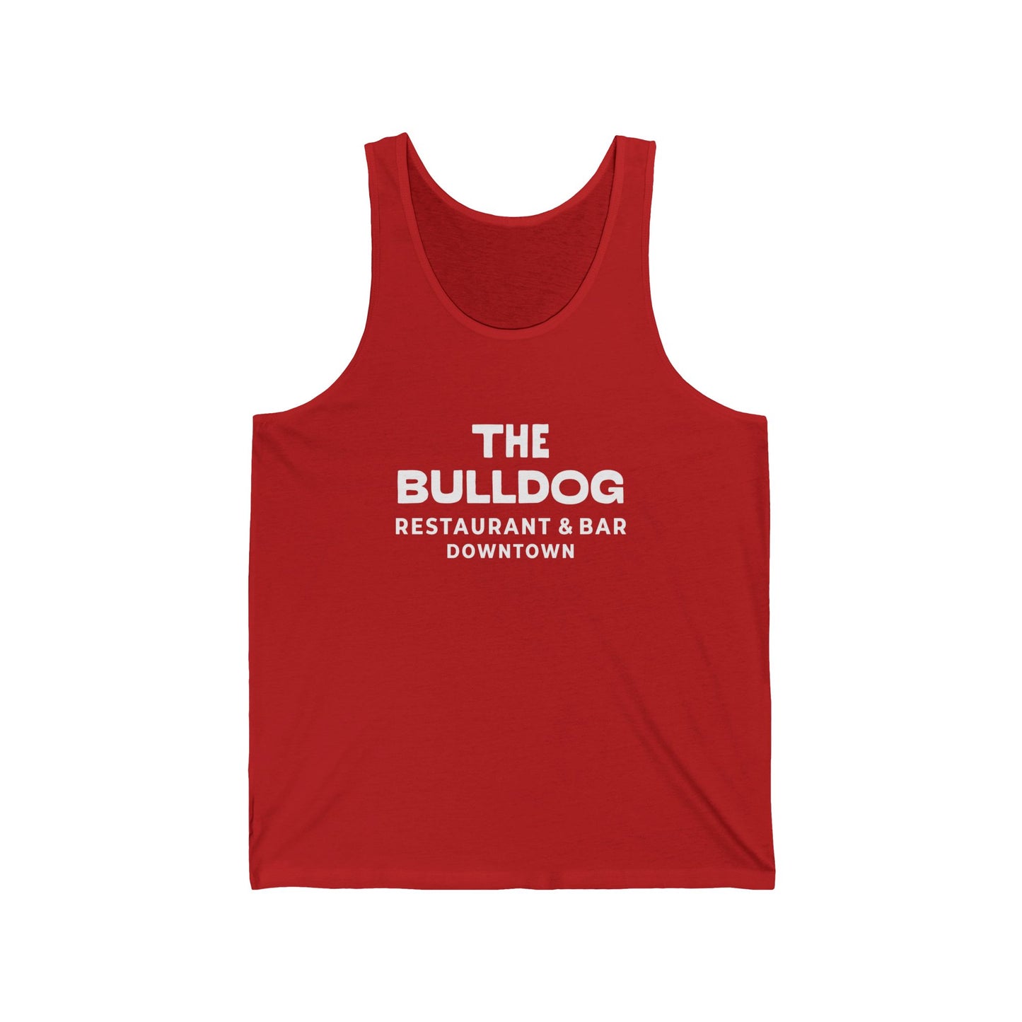 The Bulldog Downtown Tank Top — Vintage Bar Logo Sleeveless Shirt