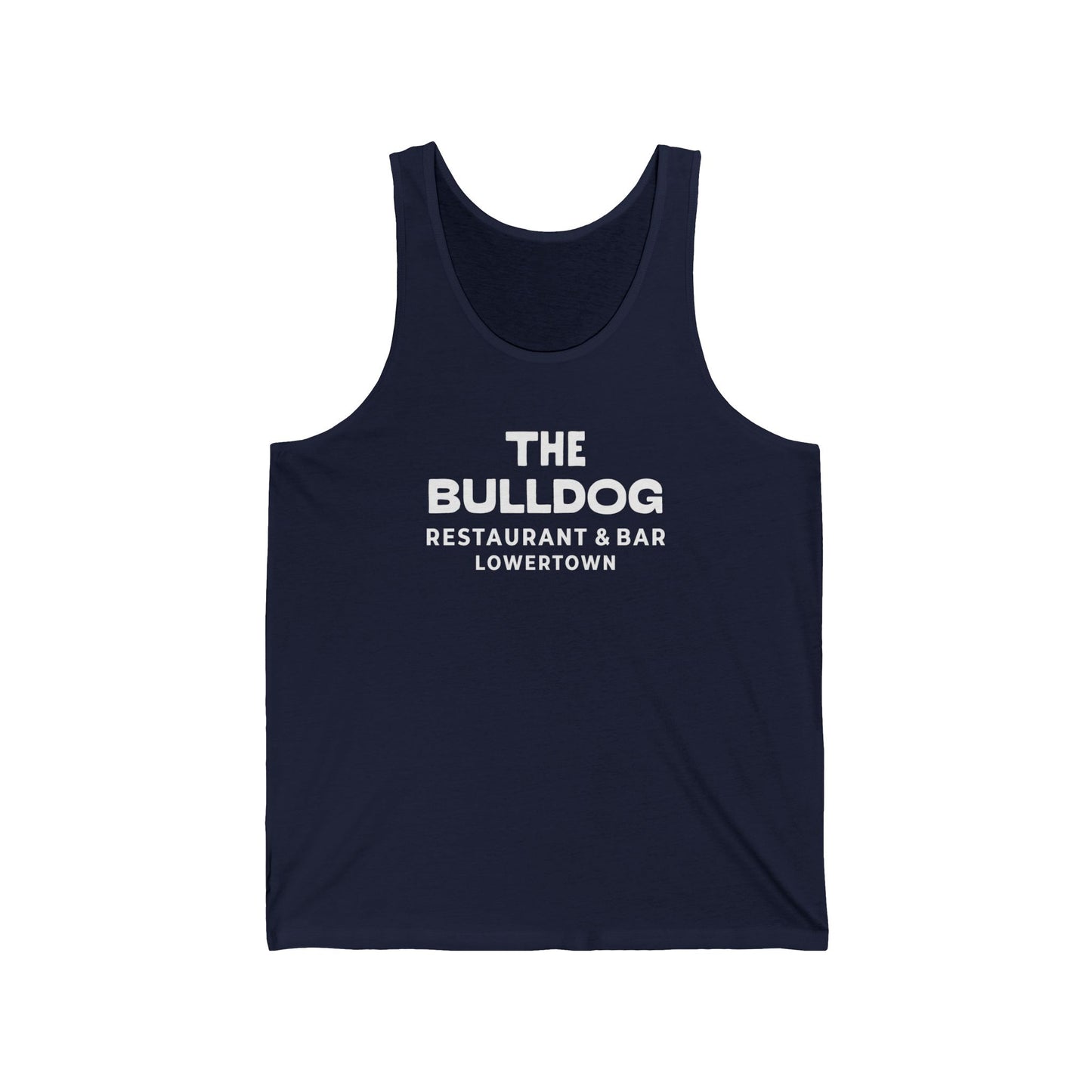 The Bulldog Lowertown Tank Top — Vintage Bar Logo Sleeveless Shirt