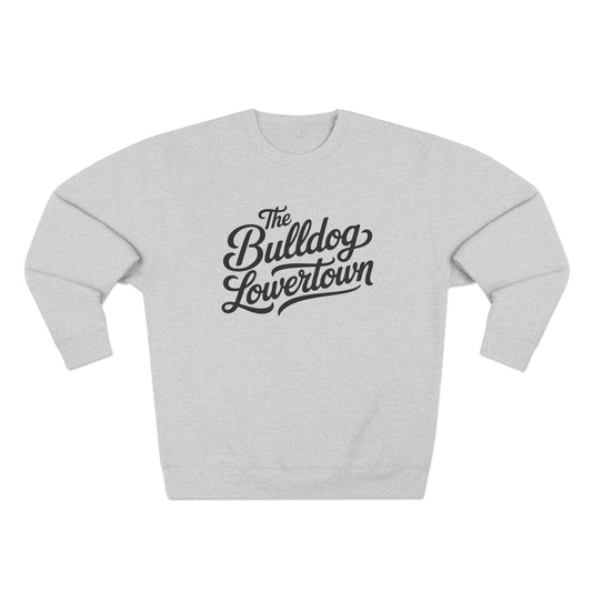 Bulldog Lowertown Crewneck Sweatshirt — Retro Script City Pride Pullover