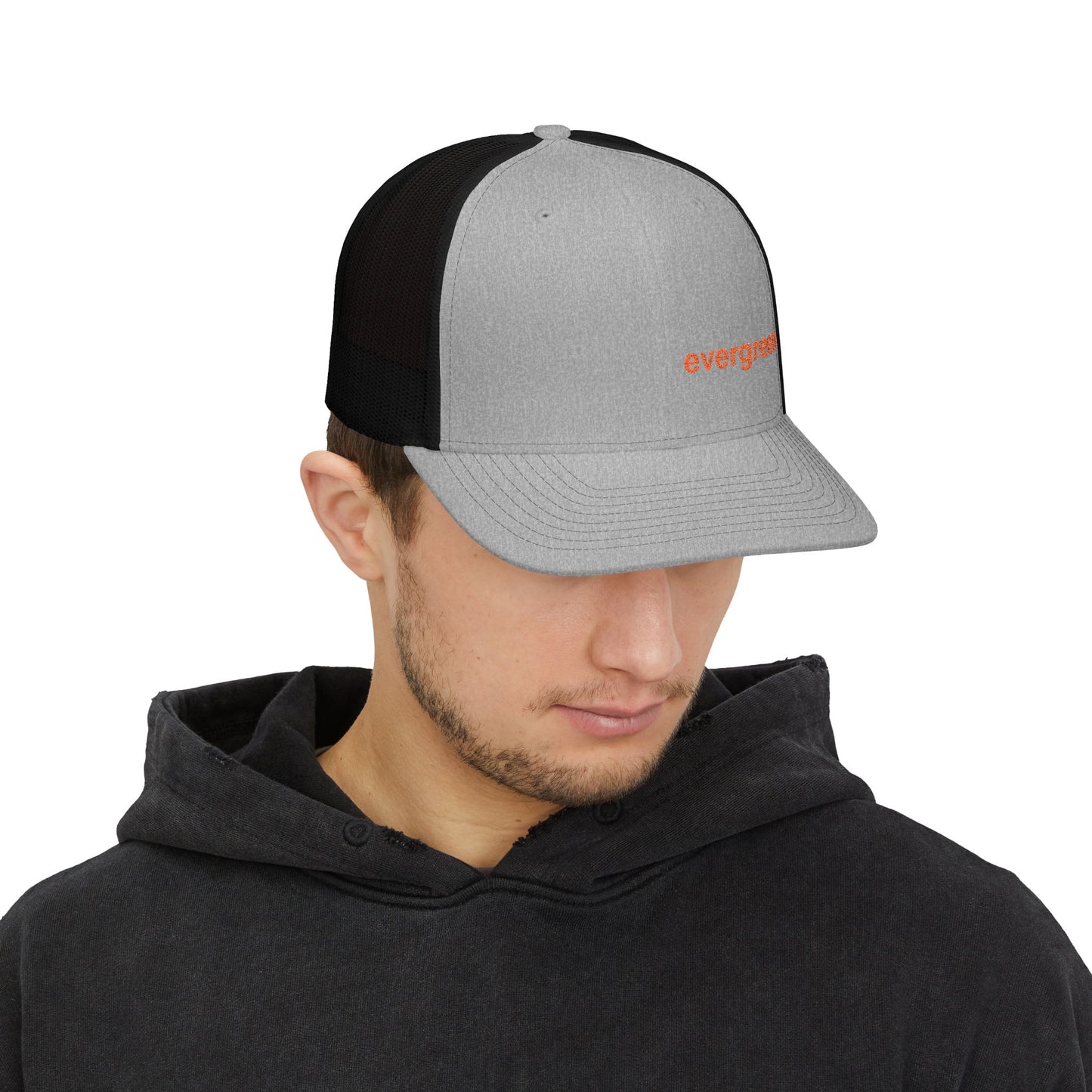 Evergreen Embroidered Trucker Cap — Snapback