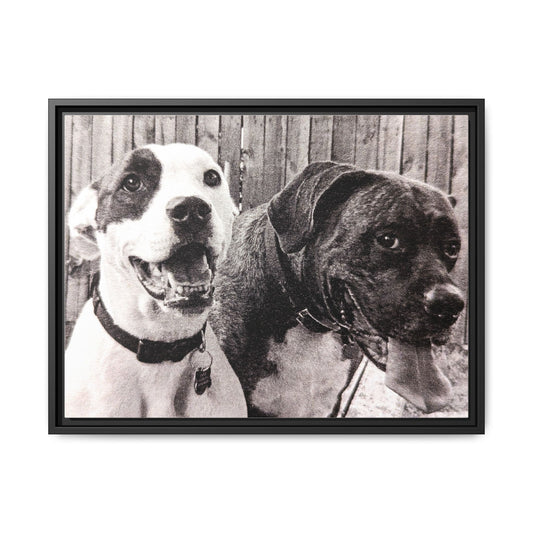 Framed Dog Portrait Canvas - Heartwarming Pet Artwork