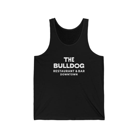The Bulldog Downtown Tank Top — Vintage Bar Logo Sleeveless Shirt