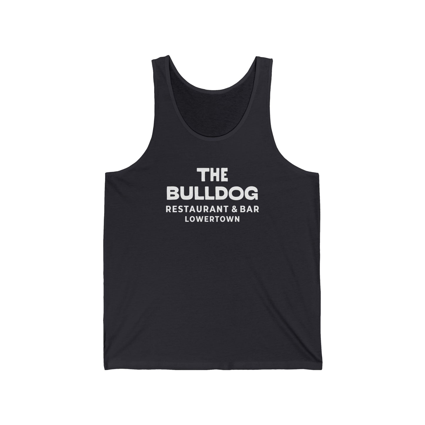 The Bulldog Lowertown Tank Top — Vintage Bar Logo Sleeveless Shirt