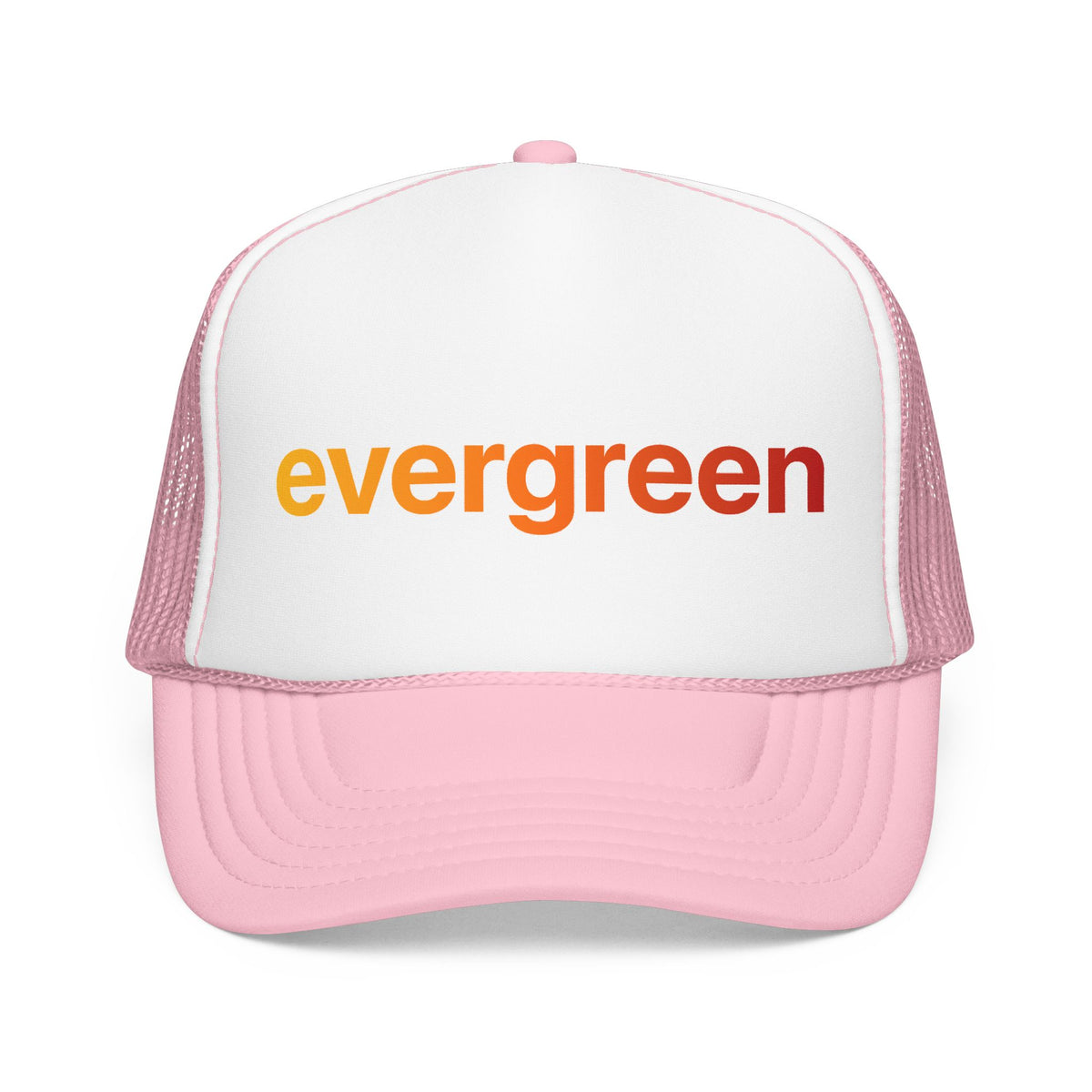 Evergreen Trucker Hat — Retro Gradient Logo Foam Cap