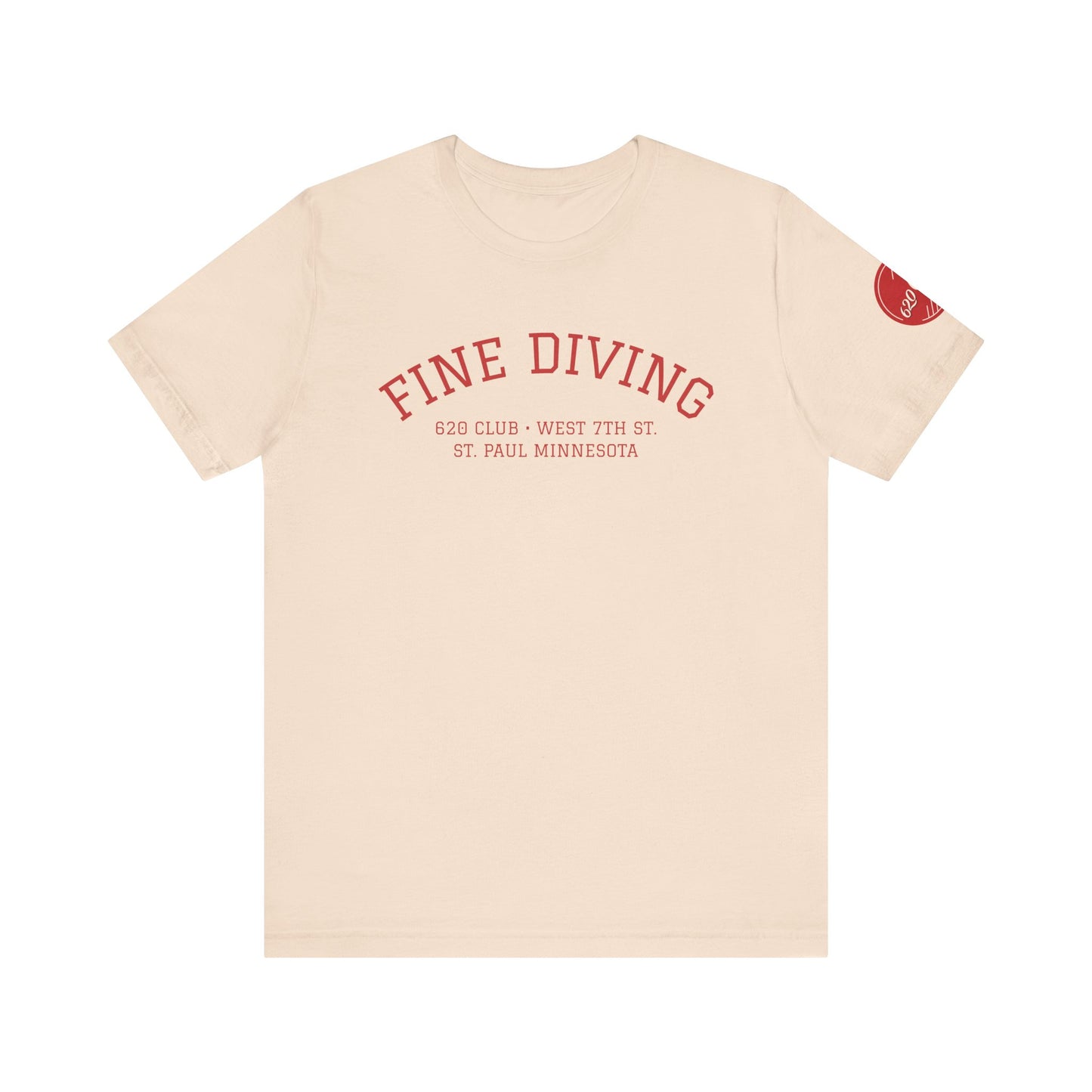 620 Club - Unisex Tee "Fine Diving" Sleeve Logo
