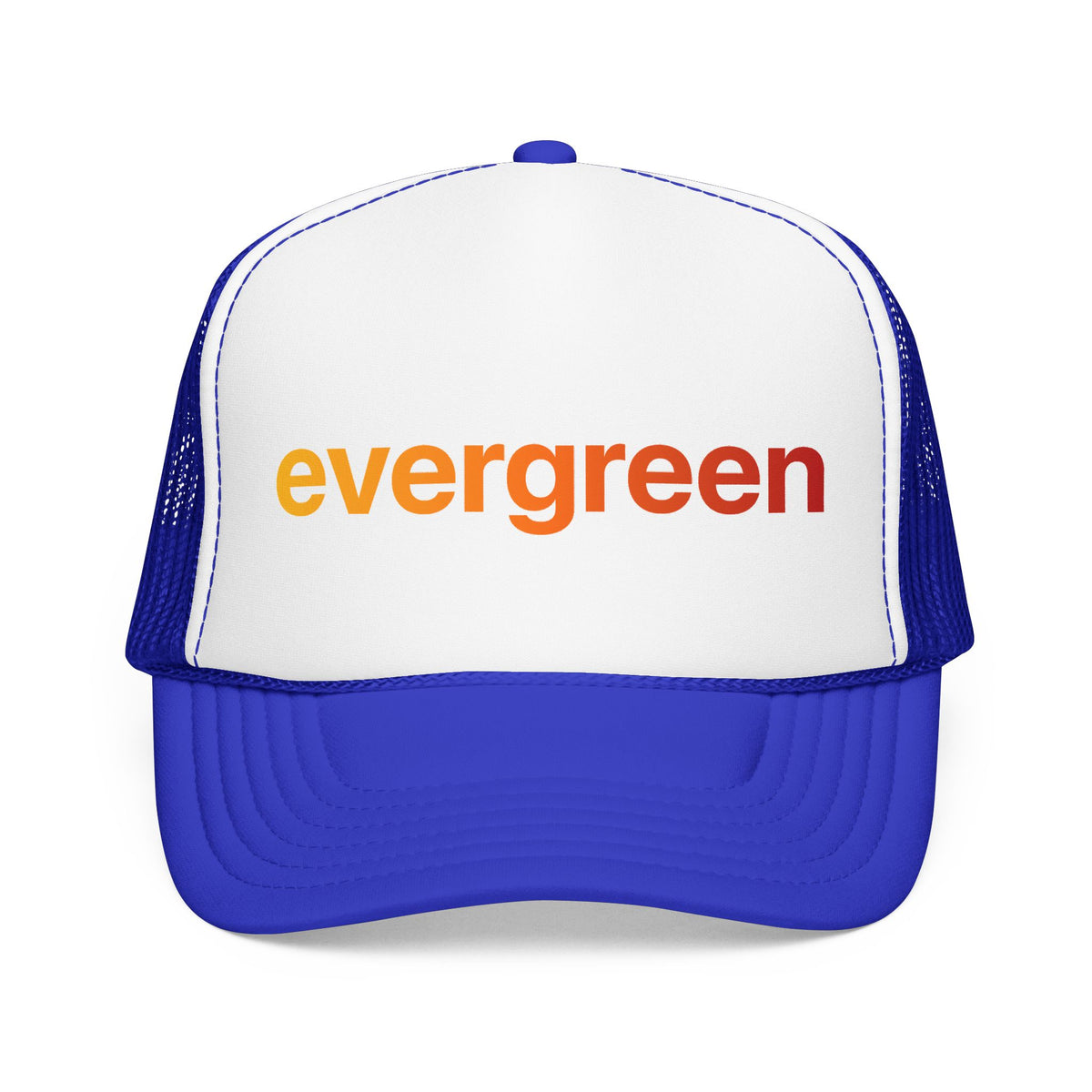 Evergreen Trucker Hat — Retro Gradient Logo Foam Cap