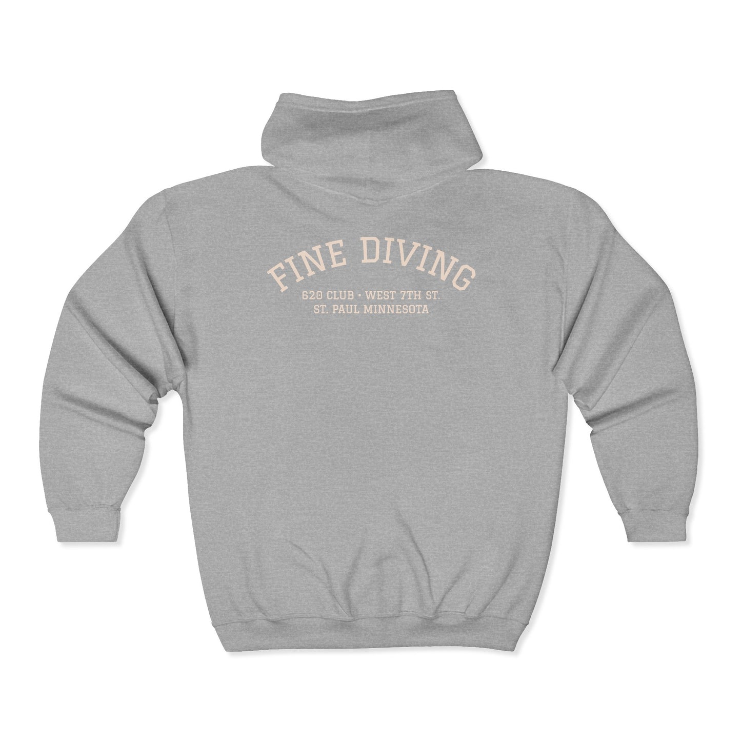 620 Club Zip Hoodie — Fine Diving Club Full-Zip Hoodie (St. Paul, MN)