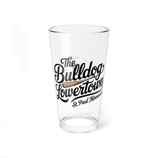 The Bulldog Lowertown Baseball Graphic - 16oz Beer Mixing Pint Glass