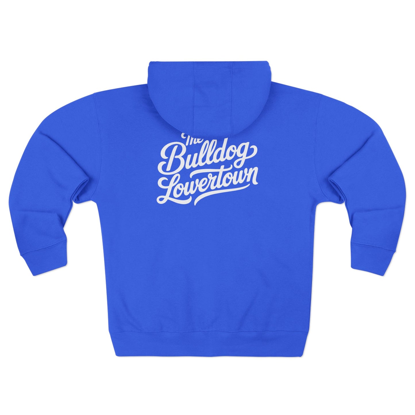 Bulldog Lowertown Zip Hoodie — Retro Script Back