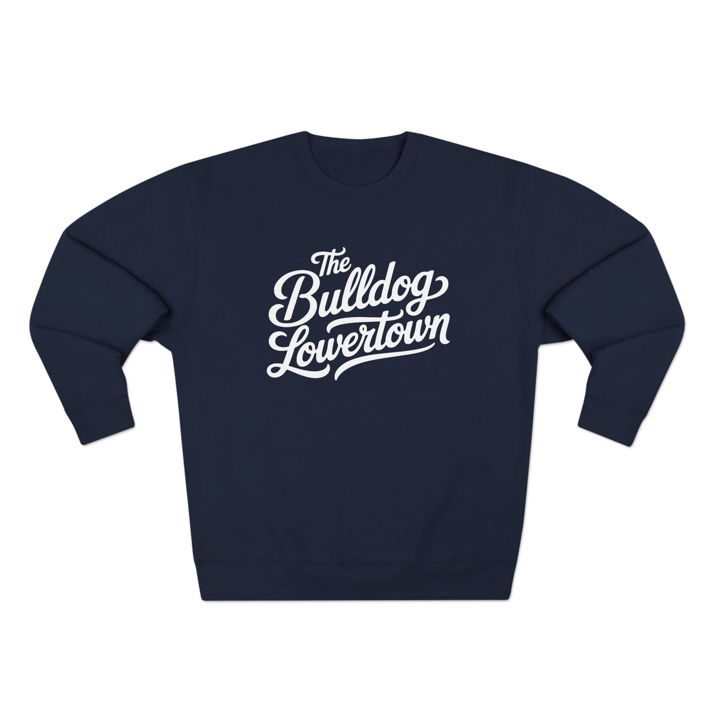 Bulldog Lowertown Crewneck Sweatshirt — Retro Script City Pride Pullover