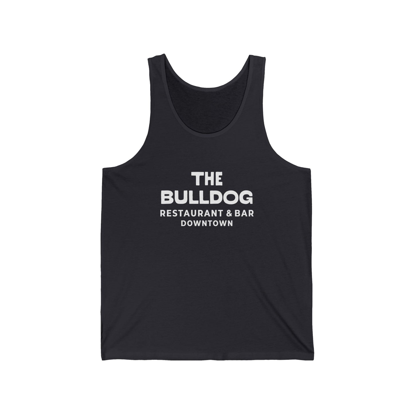 The Bulldog Downtown Tank Top — Vintage Bar Logo Sleeveless Shirt