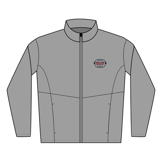 Keller Electric Embroidered Soft Shell Jacket — Men's Lightweight Windproof Coat