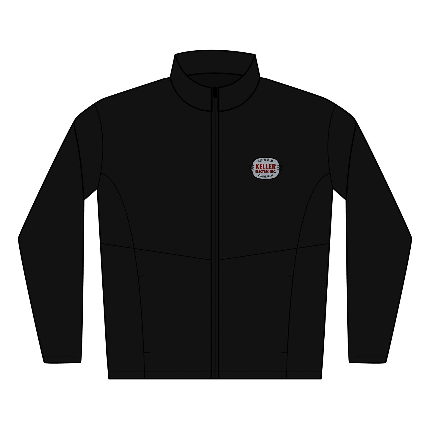 Keller Electric Embroidered Soft Shell Jacket — Men's Lightweight Windproof Coat