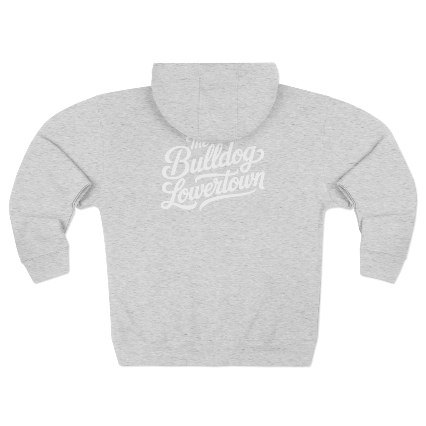 Bulldog Lowertown Zip Hoodie — Retro Script Back